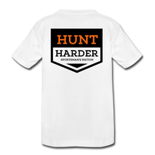 Load image into Gallery viewer, Kids Hunt Harder T-Shirt - white
