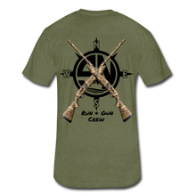Load image into Gallery viewer, Run &amp; Gun Crew T-Shirt - heather military green
