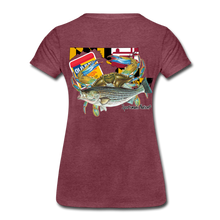 Load image into Gallery viewer, Women’s Premium Maryland Style T-Shirt - heather burgundy
