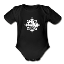 Load image into Gallery viewer, Organic S.Y.L.W Short Sleeve Baby Bodysuit - black
