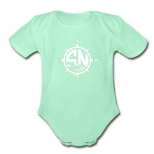 Load image into Gallery viewer, Organic S.Y.L.W Short Sleeve Baby Bodysuit - light mint
