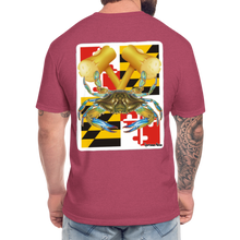 Load image into Gallery viewer, MD Crab T-Shirt - heather burgundy
