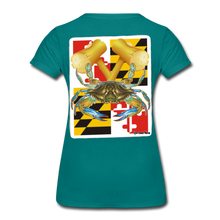 Load image into Gallery viewer, Women’s Premium MD Crab T-Shirt - teal
