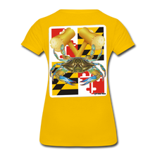 Load image into Gallery viewer, Women’s Premium MD Crab T-Shirt - sun yellow
