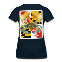 Load image into Gallery viewer, Women’s Premium MD Crab T-Shirt - deep navy
