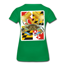 Load image into Gallery viewer, Women’s Premium MD Crab T-Shirt - kelly green
