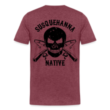 Load image into Gallery viewer, Men&#39;s Skull and Rods T-Shirt - heather burgundy
