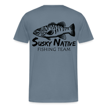 Load image into Gallery viewer, Men&#39;s Smallie Fishing Team T-Shirt - steel blue
