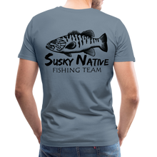 Load image into Gallery viewer, Men&#39;s Smallie Fishing Team T-Shirt - steel blue
