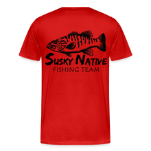 Load image into Gallery viewer, Men&#39;s Smallie Fishing Team T-Shirt - red
