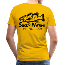 Load image into Gallery viewer, Men&#39;s Smallie Fishing Team T-Shirt - sun yellow
