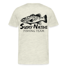 Load image into Gallery viewer, Men&#39;s Smallie Fishing Team T-Shirt - heather oatmeal

