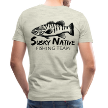 Load image into Gallery viewer, Men&#39;s Smallie Fishing Team T-Shirt - heather oatmeal
