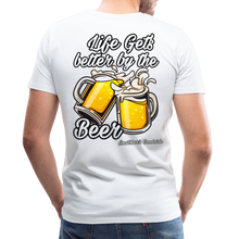 Load image into Gallery viewer, Men&#39;s Premium Better By The Beer T-Shirt - white
