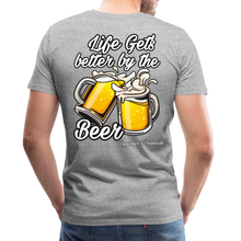 Load image into Gallery viewer, Men&#39;s Premium Better By The Beer T-Shirt - heather gray
