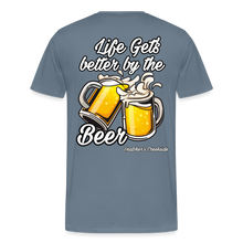 Load image into Gallery viewer, Men&#39;s Premium Better By The Beer T-Shirt - steel blue
