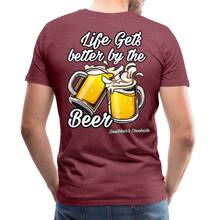 Load image into Gallery viewer, Men&#39;s Premium Better By The Beer T-Shirt - heather burgundy
