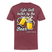 Load image into Gallery viewer, Men&#39;s Premium Better By The Beer T-Shirt - heather burgundy
