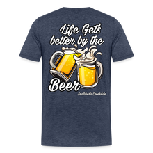Load image into Gallery viewer, Men&#39;s Premium Better By The Beer T-Shirt - heather blue
