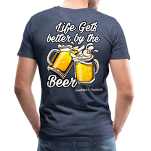 Load image into Gallery viewer, Men&#39;s Premium Better By The Beer T-Shirt - heather blue

