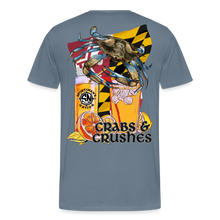 Load image into Gallery viewer, Men&#39;s Crabs and Crushes T-Shirt - steel blue
