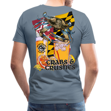 Load image into Gallery viewer, Men&#39;s Crabs and Crushes T-Shirt - steel blue
