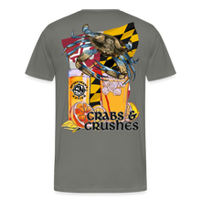 Load image into Gallery viewer, Men&#39;s Crabs and Crushes T-Shirt - asphalt gray
