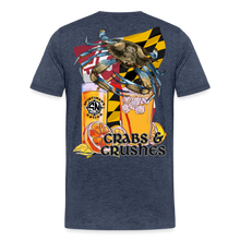 Load image into Gallery viewer, Men&#39;s Crabs and Crushes T-Shirt - heather blue
