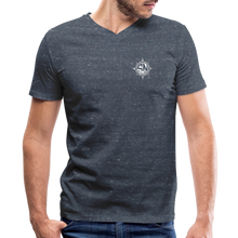 Load image into Gallery viewer, Men&#39;s V-Neck Logo T-Shirt - heather navy
